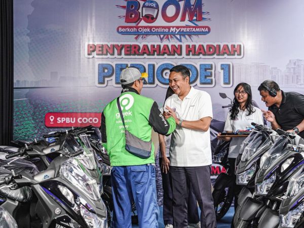 Rezeki Mitra Ojol dari MyPertamina, 25 Yamaha Lexi Dibagikan pada BOOM Periode 1