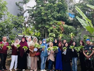 Lahan Terbatas Bukan Hambatan, KKN- Tematik UHO Dorong Ibu Rumah Tangga Kambu Kembangkan Hidroponik
