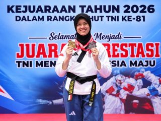 Wujud Pembinaan SDM Unggul, Anggota Polda Sultra Sukses Ukir Prestasi di Kejuaraan Taekwondo Piala Panglima TNI 2026