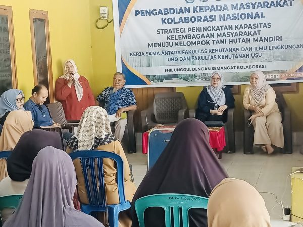 FHIL UHO dan Fakultas Kehutanan USU Kolaborasi Perkuat Kelembagaan Kelompok Tani Hutan Rimba Raya