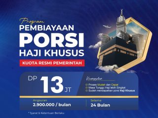 PT Saudi Patria Wisata Tawarkan Program Pembiayaan Porsi Haji Khusus, DP Rp13 Juta dan Angsuran Rp2,9 Juta